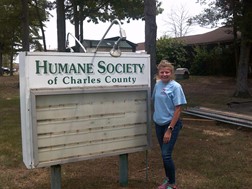 in front of humane society